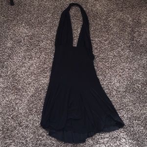 Black Halter Mini Dress